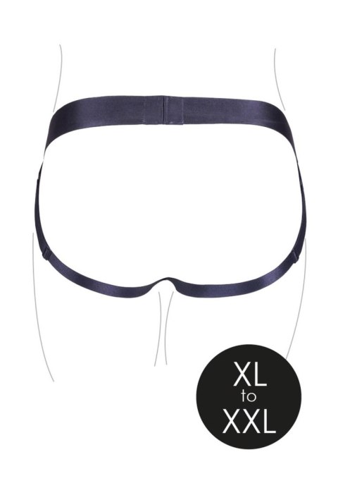 Vibrating Strap-on Panty Harness with Open Back - XL/XXL Ouch! Vibrating Strap-on Panty Harness with Open Back - XL/XXL Ouch!