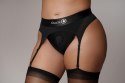 Vibrating Strap-on Thong with Adjustable Garters - XL/XXL Ouch! Vibrating Strap-on Thong with Adjustable Garters - XL/XXL Ouch!