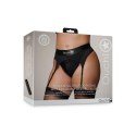 Vibrating Strap-on Thong with Adjustable Garters - XL/XXL Ouch! Vibrating Strap-on Thong with Adjustable Garters - XL/XXL Ouch!