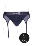 Vibrating Strap-on Thong with Adjustable Garters - XL/XXL Ouch! Vibrating Strap-on Thong with Adjustable Garters - XL/XXL Ouch!