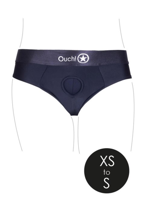 Vibrating Strap-on Thong with Removable Rear Straps - XS/S Ouch! Vibrating Strap-on Thong with Removable Rear Straps - XS/S Ouch!