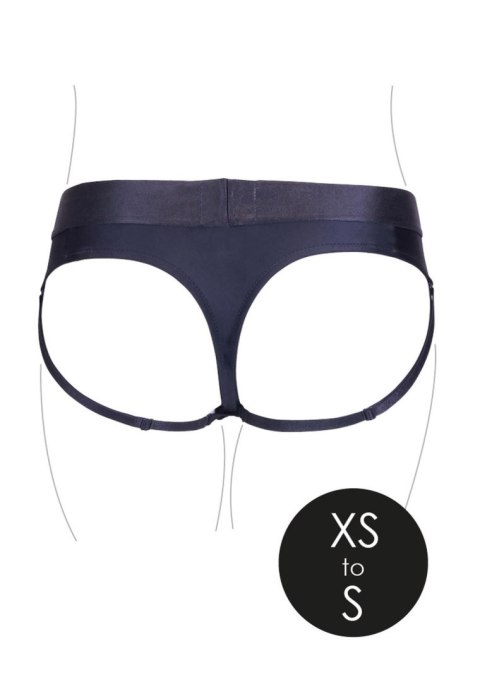 Vibrating Strap-on Thong with Removable Rear Straps - XS/S Ouch! Vibrating Strap-on Thong with Removable Rear Straps - XS/S Ouch!