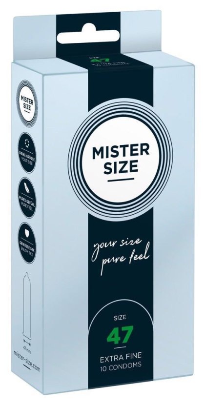 Mister Size 47 mm - cienkie prezerwatywy, 10 szt.