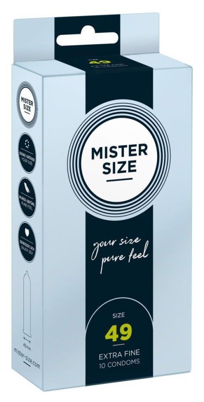 Mister Size 49 mm - cienkie prezerwatywy, 10 szt.