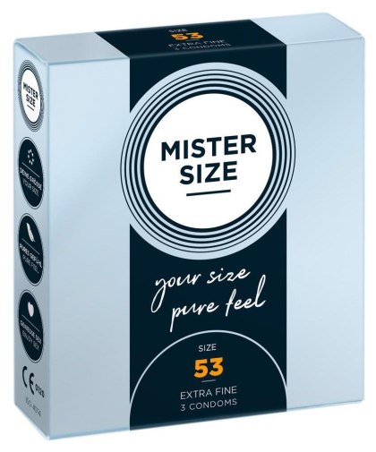 Mister Size 53 - prezerwatywy 53 mm, 3 szt.