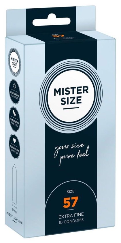 Mister Size 57 mm - ultracienkie prezerwatywy, 10 szt.