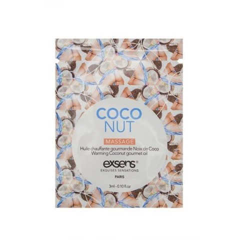 COCONUT SACHET Warming gourmet massage oil (3 ml x 10 szt.) Exsens COCONUT SACHET Warming gourmet massage oil (3 ml x 10 szt.) Exsens
