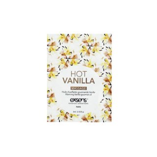 HOT VANILLA SACHET Warming gourmet massage oil (3 ml x 10 szt.) Exsens