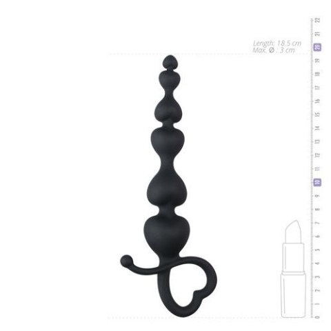 Czarny Korek Analny Uchwyt Serce EasyToys Czarny Korek Analny Uchwyt Serce EasyToys