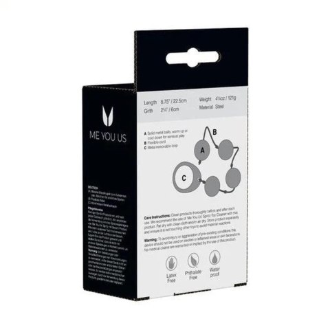 Kulki- Me You Us Heavy Metal Anal Beads Silver Me You Us Kulki- Me You Us Heavy Metal Anal Beads Silver Me You Us