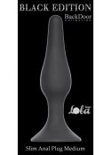 Plug-Slim Anal Plug Medium Black Lola Toys Plug-Slim Anal Plug Medium Black Lola Toys
