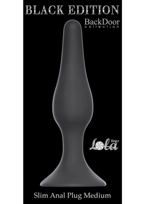Plug-Slim Anal Plug Medium Black Lola Toys Plug-Slim Anal Plug Medium Black Lola Toys
