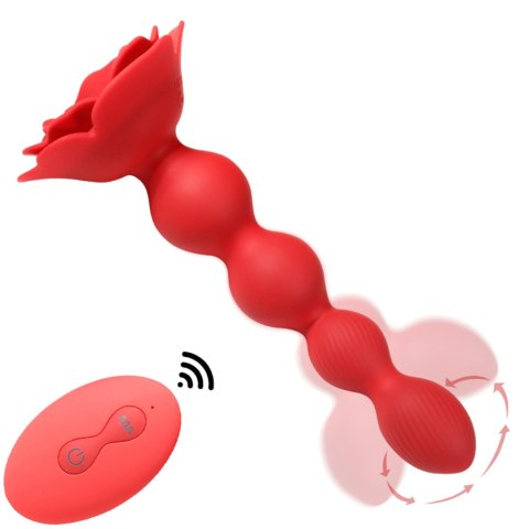 Rose rotating anal beads B - series Cute