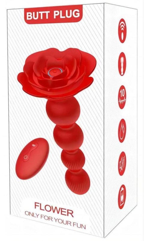 Rose rotating anal beads B - series Cute