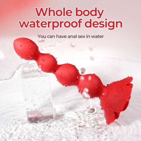 Rose rotating anal beads B - series Cute