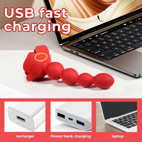 Rose rotating anal beads B - series Cute