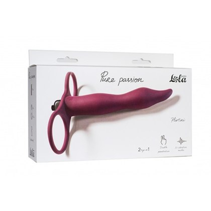 Lola Toys Flirtini - nakładka do podwójnej penetracji, bordowa