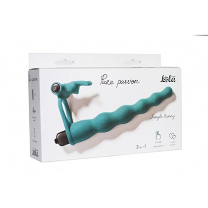 Lola Toys Jungle Bunny - nakładka z wibracją i króliczkiem, zielona