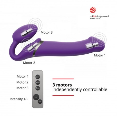 VIBRATING STRAP-ON - L - PURPLE Strap-on-me VIBRATING STRAP-ON - L - PURPLE Strap-on-me