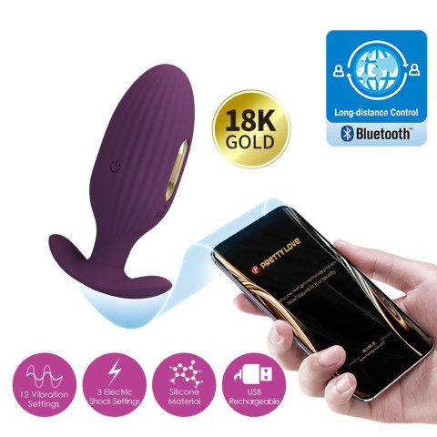 PRETTY LOVE - Jefferson, 12 vibration functions 3 electric shock functions Mobile APP Long-distance Control Pretty Love PRETTY LOVE - Jefferson, 12 vibration functions 3 electric shock functions Mobile APP Long-distance Control Pretty Love