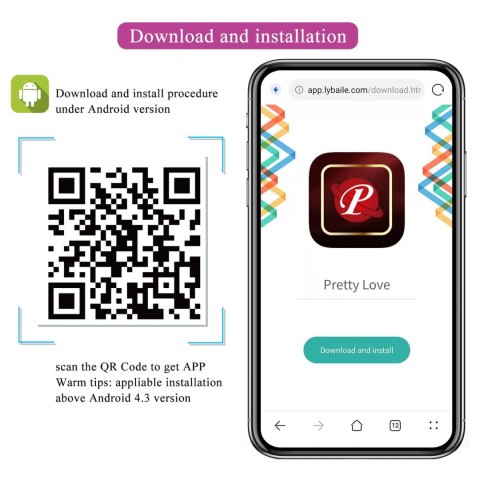PRETTY LOVE - Jefferson, 12 vibration functions 3 electric shock functions Mobile APP Long-distance Control Pretty Love PRETTY LOVE - Jefferson, 12 vibration functions 3 electric shock functions Mobile APP Long-distance Control Pretty Love