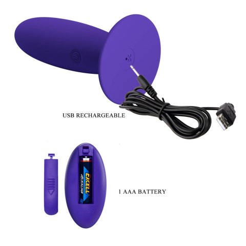 PRETTY LOVE - Remotr control vibrating plug - Youth, Wireless remote control 12 vibration functions Suction base Pretty Love PRETTY LOVE - Remotr control vibrating plug - Youth, Wireless remote control 12 vibration functions Suction base Pretty Love