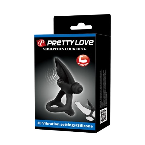 PRETTY LOVE - VIBRATION COCK RING Black, 10 vibration functions Pretty Love PRETTY LOVE - VIBRATION COCK RING Black, 10 vibration functions Pretty Love