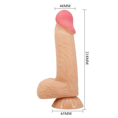 BAILE - Sliding Skin 8,1'' Flesh, Bendable Suction base TPR Baile BAILE - Sliding Skin 8,1'' Flesh, Bendable Suction base TPR Baile