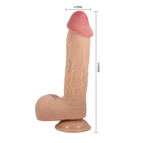 BAILE - Sliding Skin 9,2'' Flesh Suction base TPR Baile BAILE - Sliding Skin 9,2'' Flesh Suction base TPR Baile