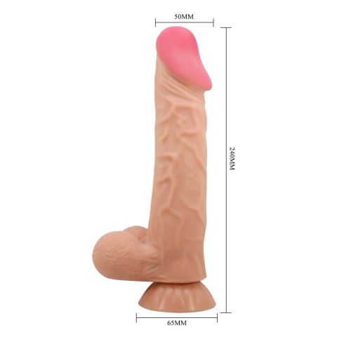 BAILE - Sliding Skin 9,4'' Flesh Bendable Suction base TPR Baile BAILE - Sliding Skin 9,4'' Flesh Bendable Suction base TPR Baile