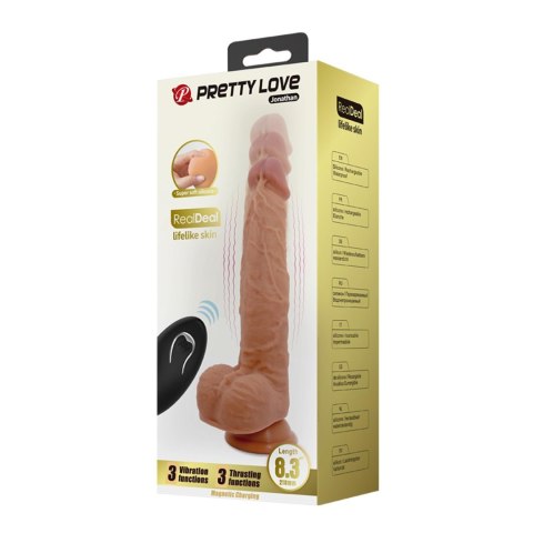 PRETTY LOVE - Jonathan 8,3'' Light Brown, 3 vibration functions Thrusting Wireless remote control Pretty Love PRETTY LOVE - Jonathan 8,3'' Light Brown, 3 vibration functions Thrusting Wireless remote control Pretty Love