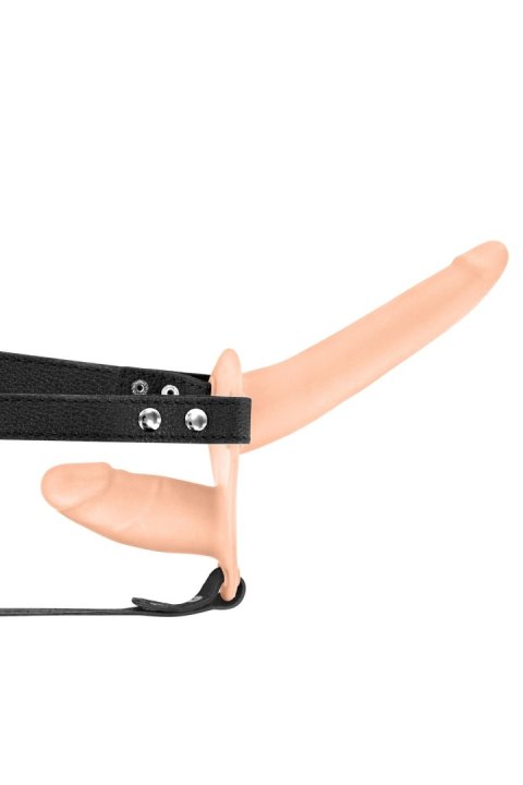 DOUBLE STRAP-ON VIBRATING FLESH STRAP-ON DILDO Fetish Tentation DOUBLE STRAP-ON VIBRATING FLESH STRAP-ON DILDO Fetish Tentation