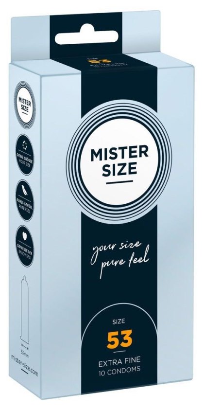 Mister Size 53 mm - cienkie prezerwatywy, 10 szt.