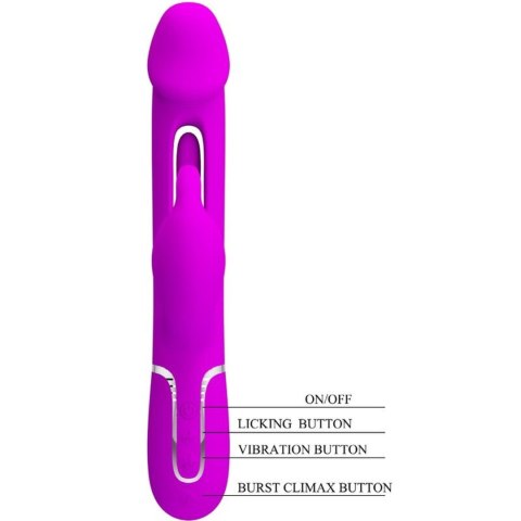 PRETTY LOVE - Kampas Rabbit 3 in 1, multifunction vibrator with tongue violet Pretty Love PRETTY LOVE - Kampas Rabbit 3 in 1, multifunction vibrator with tongue violet Pretty Love