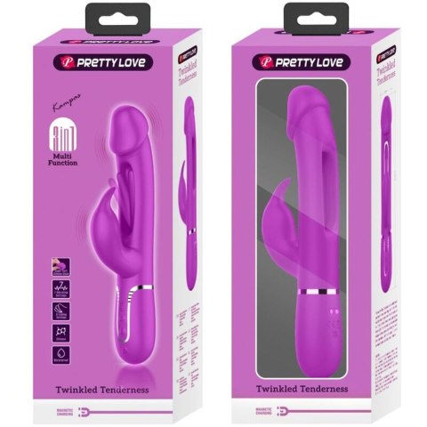 PRETTY LOVE - Kampas Rabbit 3 in 1, multifunction vibrator with tongue violet Pretty Love PRETTY LOVE - Kampas Rabbit 3 in 1, multifunction vibrator with tongue violet Pretty Love