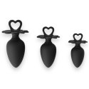 Power Escorts - Heart Plug Anal Starter 3-Pack - S, M & L - Black - quality Silicone - Colour box Power Escorts Power Escorts - Heart Plug Anal Starter 3-Pack - S, M & L - Black - quality Silicone - Colour box Power Escorts