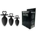 Power Escorts - Heart Plug Anal Starter 3-Pack - S, M & L - Black - quality Silicone - Colour box Power Escorts Power Escorts - Heart Plug Anal Starter 3-Pack - S, M & L - Black - quality Silicone - Colour box Power Escorts