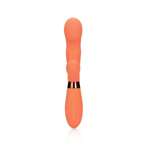 Silicone Rabbit Vibrator with Ribbed Clitoral Stimulator Loveline Silicone Rabbit Vibrator with Ribbed Clitoral Stimulator Loveline