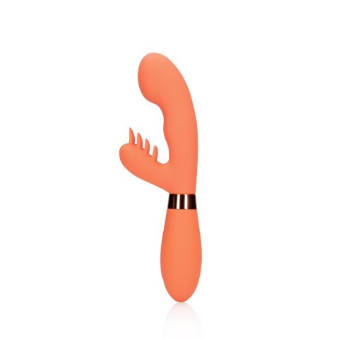 Silicone Rabbit Vibrator with Ribbed Clitoral Stimulator Loveline Silicone Rabbit Vibrator with Ribbed Clitoral Stimulator Loveline