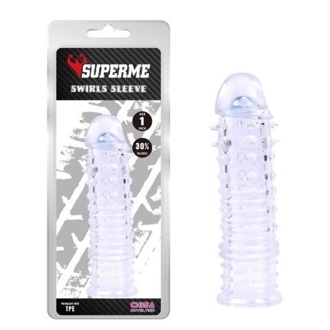 Swirls Sleeve-Clear Super Me Swirls Sleeve-Clear Super Me