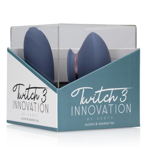 Twitch 3 - Rechargeable Vibrator & Suction - Silicone - 10 Speed - Blue/Grey Innovation Twitch 3 - Rechargeable Vibrator & Suction - Silicone - 10 Speed - Blue/Grey Innovation