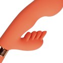 Silicone Rabbit Vibrator with Ribbed Clitoral Stimulator Loveline Silicone Rabbit Vibrator with Ribbed Clitoral Stimulator Loveline