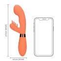Silicone Rabbit Vibrator with Ribbed Clitoral Stimulator Loveline Silicone Rabbit Vibrator with Ribbed Clitoral Stimulator Loveline