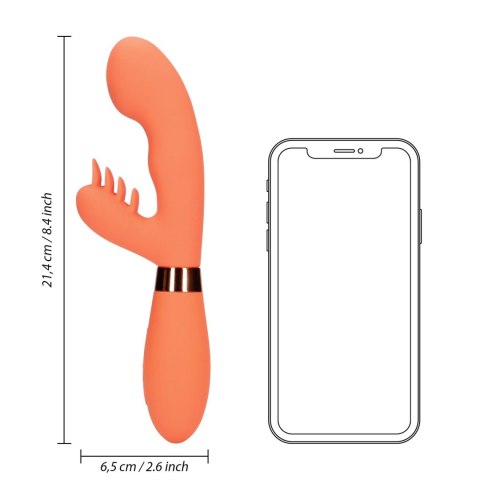 Silicone Rabbit Vibrator with Ribbed Clitoral Stimulator Loveline Silicone Rabbit Vibrator with Ribbed Clitoral Stimulator Loveline