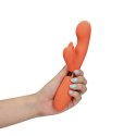 Silicone Rabbit Vibrator with Ribbed Clitoral Stimulator Loveline Silicone Rabbit Vibrator with Ribbed Clitoral Stimulator Loveline