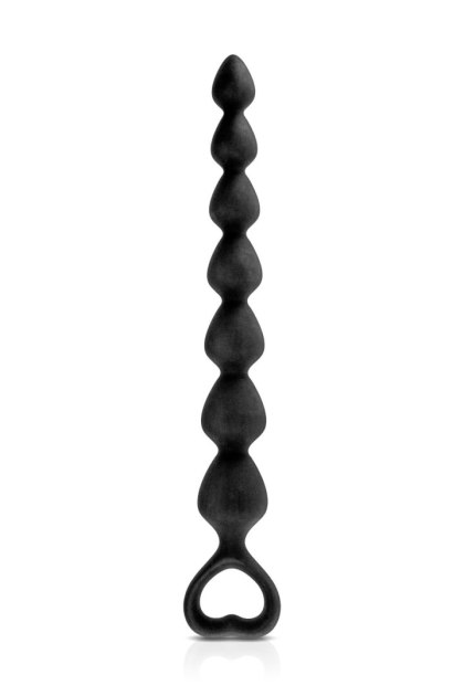 Glamy Back Love M - silikonowe kulki analne z uchwytem, 25 cm
