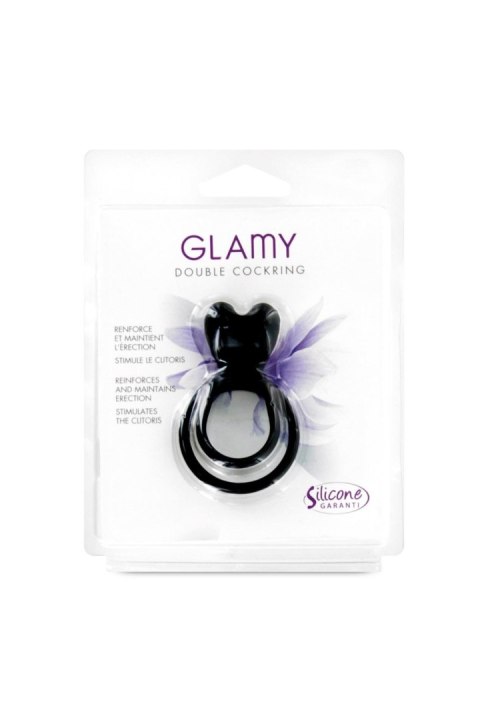 DOUBLE COCKRING BLACK GLAMY DOUBLE COCKRING BLACK GLAMY