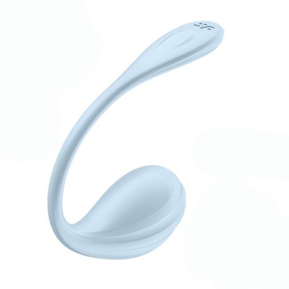 Satisfyer Smooth Petal - wibrator z aplikacją, jasnoniebieski