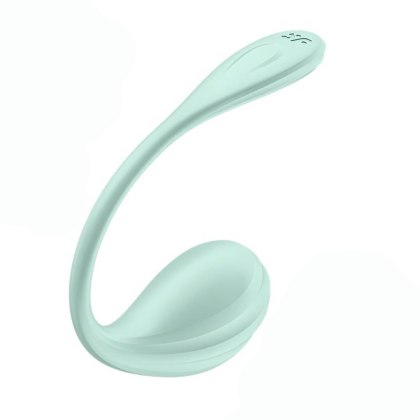 Satisfyer Smooth Petal - wibrator z aplikacją, miętowy