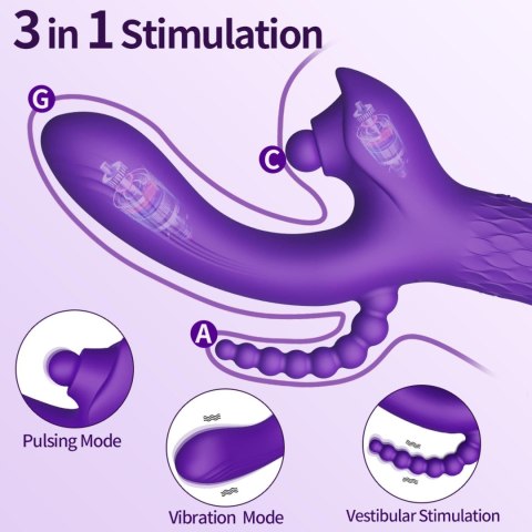 Wibrator - Patty, 7 vibration functions, 7 ball tapping, USB B - Series Power Wibrator - Patty, 7 vibration functions, 7 ball tapping, USB B - Series Power